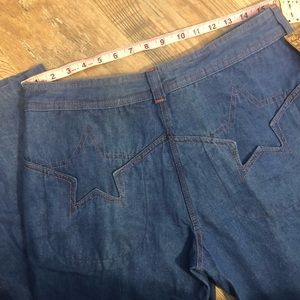 Vintage, high waisted, star pocket bell bottoms